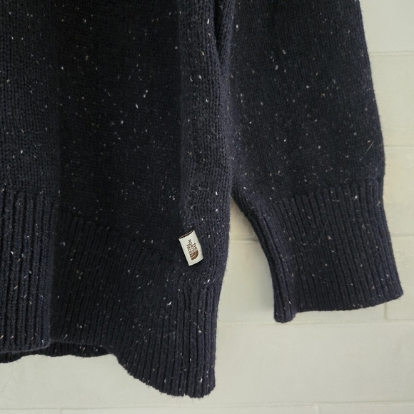 North Face Wool Blend Crestview Crew Neck Sweater Aviator Navy Women's Size XL - Picture 5 of 9